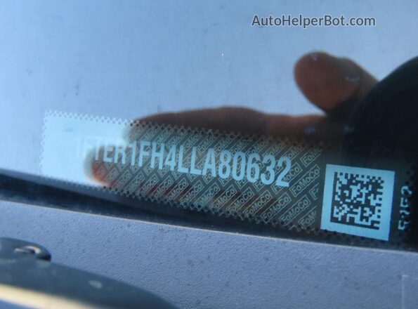 1FTER1FH4LLA80632 2020 FORD RANG Black Widok wnętrza z tyłu