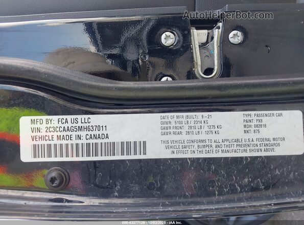 2C3CCAAG5MH637011 2021 CHRYSLER 300 Черный Вид подкапотного пространства