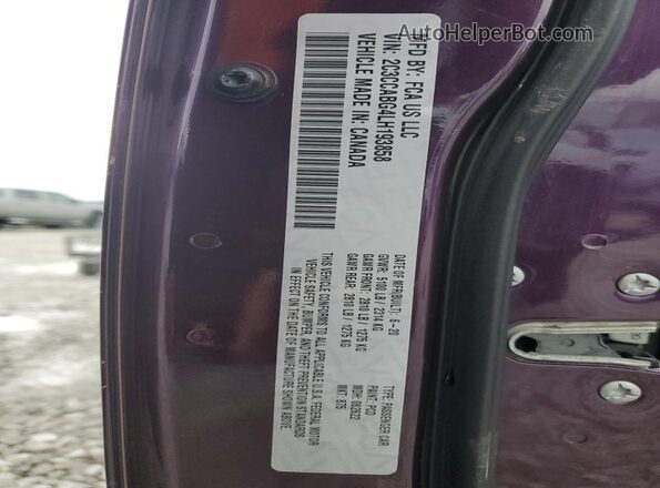 2C3CCABG4LH193858 2020 CHRYSLER 300 Purple ძრავის განყოფილების ხედი
