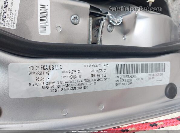 2C3CCABG5JH214035 2018 CHRYSLER 300 Серебряный Вид подкапотного пространства