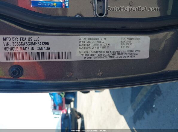 2C3CCABG8MH541355 2021 CHRYSLER 300 Black 