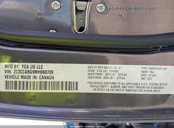 2C3CCABG9MH660709 2021 CHRYSLER 300 Brown 