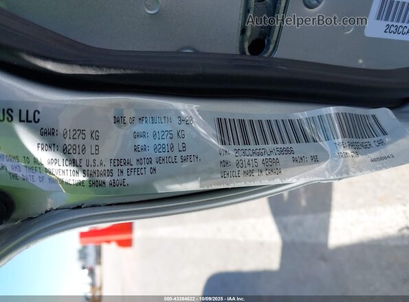 2C3CCAGG7LH158966 2020 CHRYSLER 300 Silver Engine compartment view