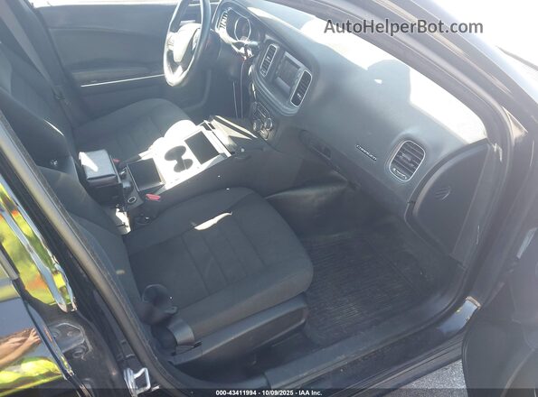 2C3CDXAT5GH228833 2016 DODGE CHARGER Black წინა სალონის ხედი