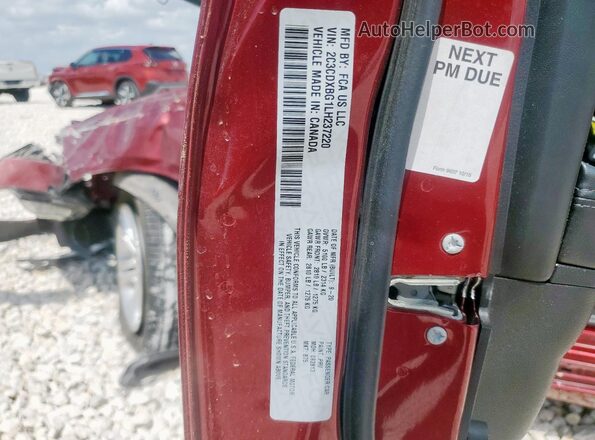 2C3CDXBG1LH237220 2020 DODGE CHARGER Maroon VIN sticker view