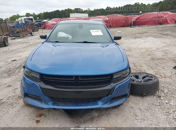 2C3CDXBG7LH249159 2020 DODGE CHARGER Blue Instrument cluster view