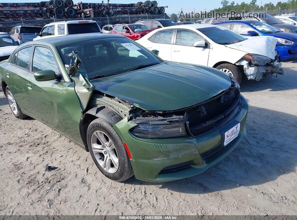 2C3CDXBG8LH119522 2020 DODGE CHARGER Green Front view