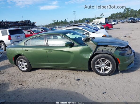 2C3CDXBG8LH119522 2020 DODGE CHARGER Green Rear interior view