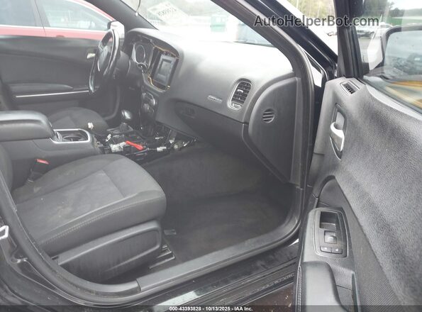 2C3CDXBG9GH109801 2016 DODGE CHARGER Black წინა სალონის ხედი