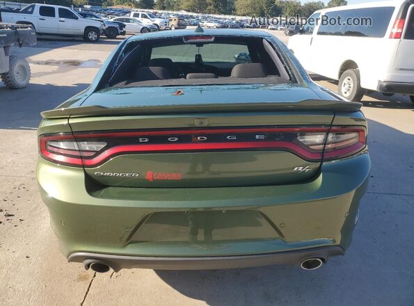 2C3CDXCT0NH109761 2022 DODGE CHARGER Зеленый Вид сзади