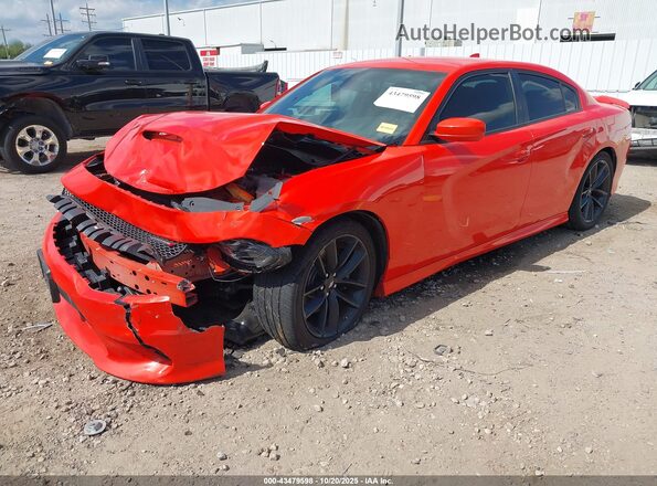 2C3CDXCT5NH112266 2022 DODGE CHARGER Orange Vista tres cuartos delantera izquierda