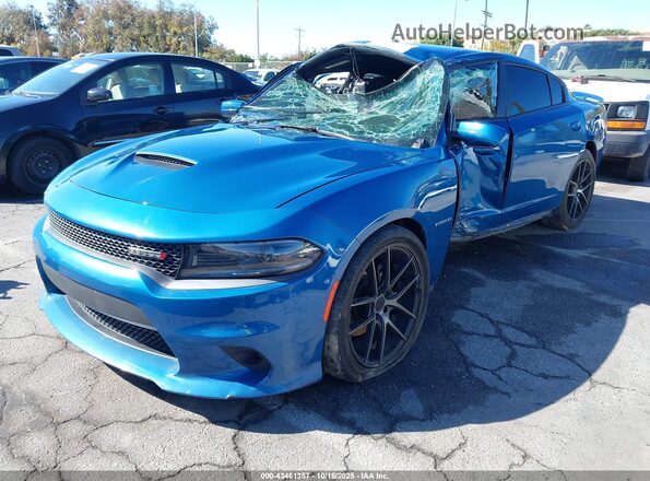 2C3CDXCT7NH133183 2022 DODGE CHARGER Blue Vista tres cuartos delantera izquierda