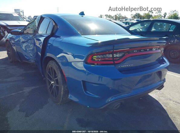 2C3CDXCT7NH133183 2022 DODGE CHARGER Blue Trasero izquierdo