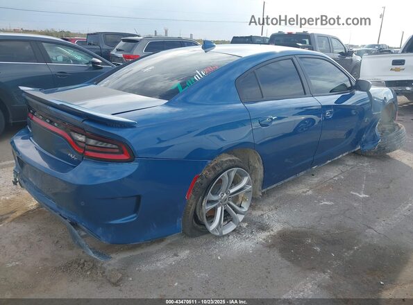 2C3CDXCT9NH186483 2022 DODGE CHARGER Blue Trasero derecho