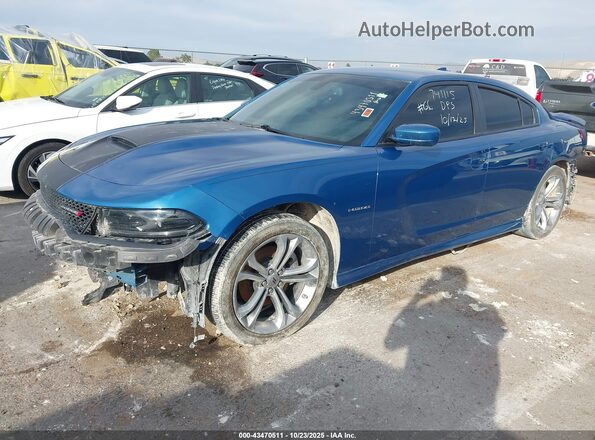 2C3CDXCT9NH186483 2022 DODGE CHARGER Blue Vista tres cuartos delantera izquierda