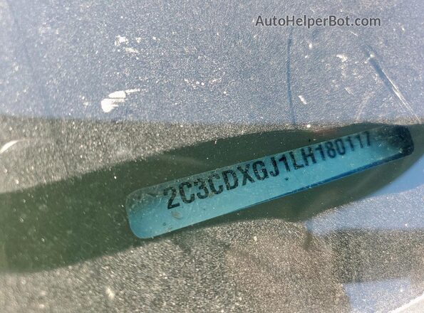 2C3CDXGJ1LH180117 2020 DODGE CHARGER Синий Вид наклейки с VIN-кодом