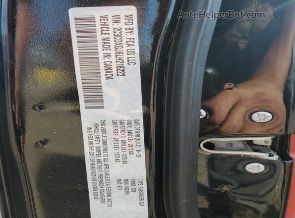 2C3CDXGJ6LH216223 2020 DODGE CHARGER Black Вид підкапотного простору