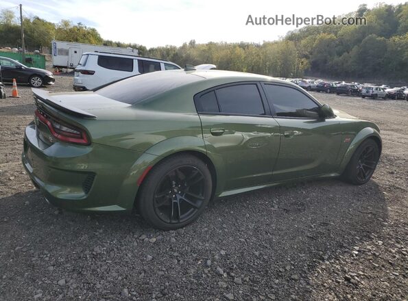 2C3CDXGJ8NH180439 2022 DODGE CHARGER Green Trasero derecho