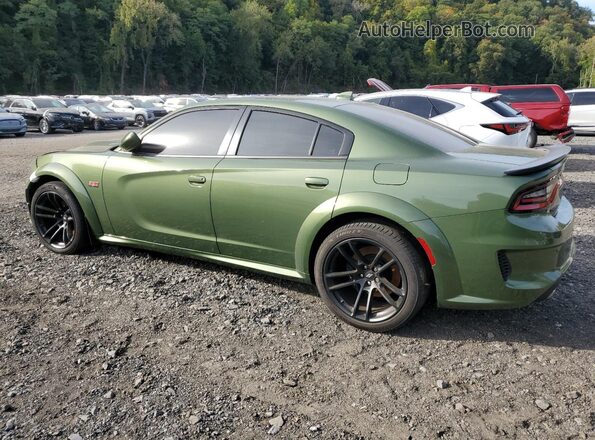 2C3CDXGJ8NH180439 2022 DODGE CHARGER Green Trasero izquierdo