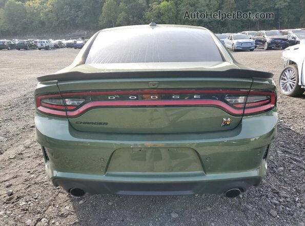 2C3CDXGJ8NH180439 2022 DODGE CHARGER Green Vista trasera