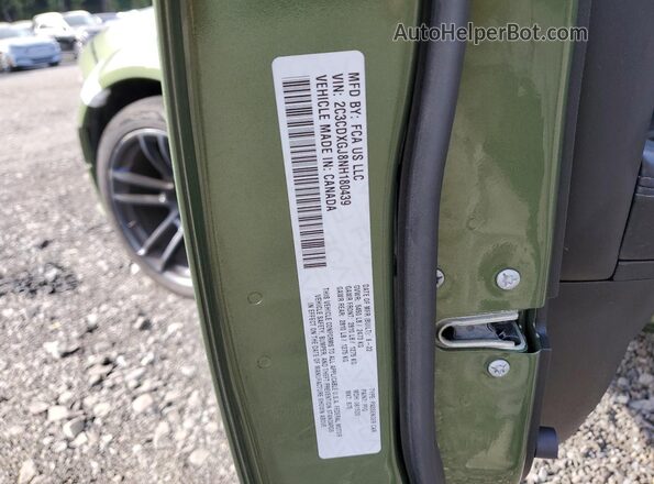 2C3CDXGJ8NH180439 2022 DODGE CHARGER Green Vista del compartimento del motor