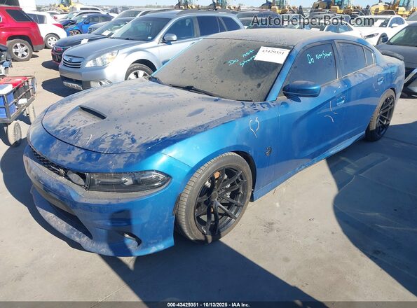 2C3CDXGJ9LH216510 2020 DODGE CHARGER Blue წინა მარცხენა ხედი სამი მეოთხედიდან