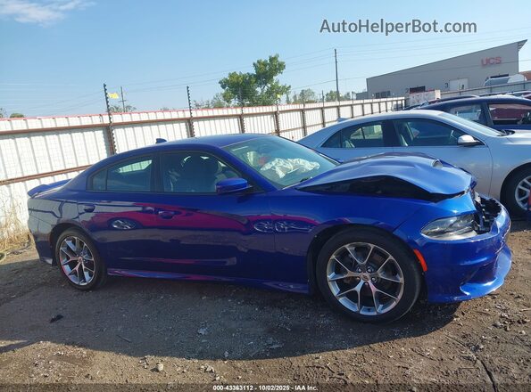 2C3CDXHG2LH200510 2020 DODGE CHARGER Blue Вид задньої частини салону