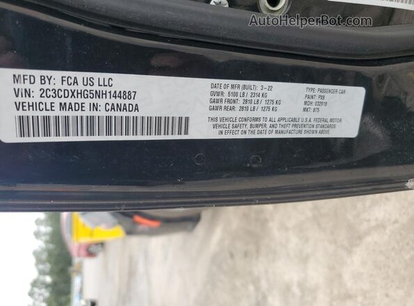 2C3CDXHG5NH144887 2022 DODGE CHARGER Black ძრავის განყოფილების ხედი