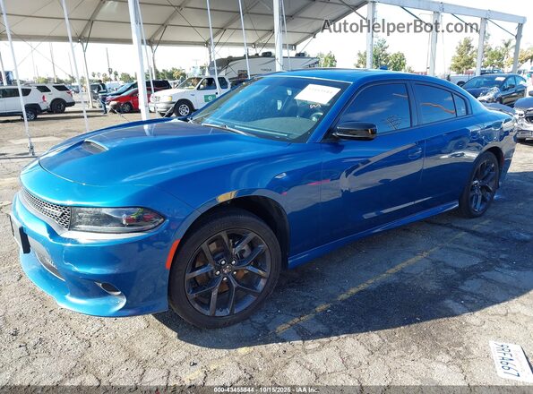 2C3CDXHGXNH170191 2022 DODGE CHARGER Blue Vista tres cuartos delantera izquierda