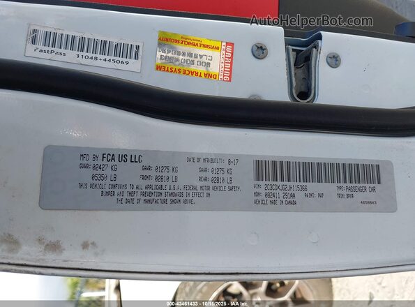 2C3CDXJG2JH115366 2018 DODGE CHARGER White 
