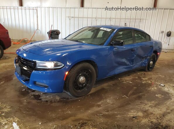 2C3CDXKTXLH186801 2020 DODGE CHARGER Blue Widok wnętrza 360 stopni