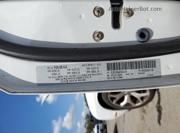 2C3CDZAG6GH332150 2016 DODGE CHALLENGER Белый Вид подкапотного пространства