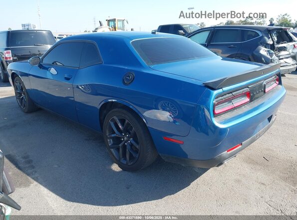 2C3CDZAG8LH215289 2020 DODGE CHALLENGER Синий Задняя левая четверть