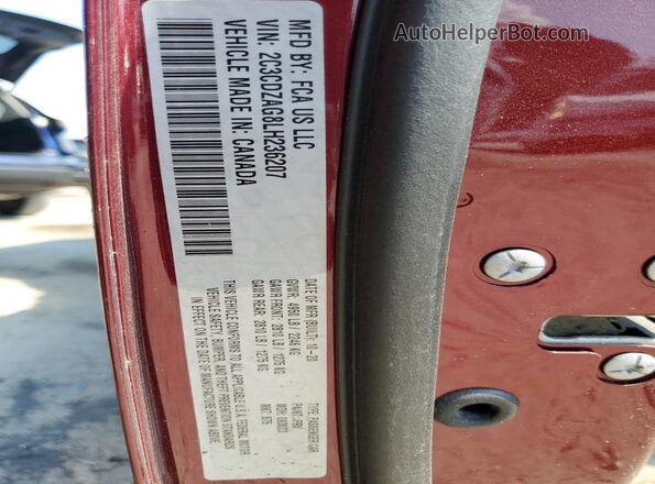 2C3CDZAG8LH236207 2020 DODGE CHALLENGER Красный Вид подкапотного пространства