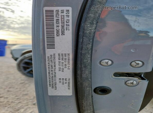 2C3CDZBT0NH238645 2022 DODGE CHALLENGER Gray Vista de la etiqueta del VIN