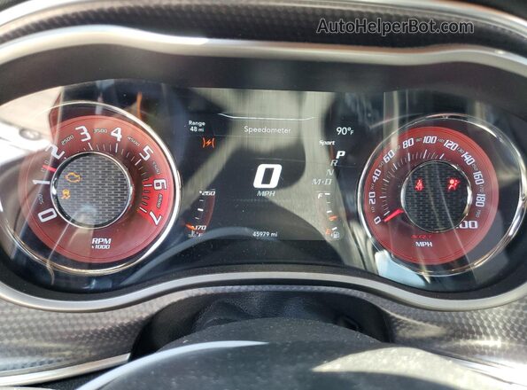 2C3CDZC99LH222251 2020 DODGE CHALLENGER Orange Սարքավորումների վահանակի տեսք