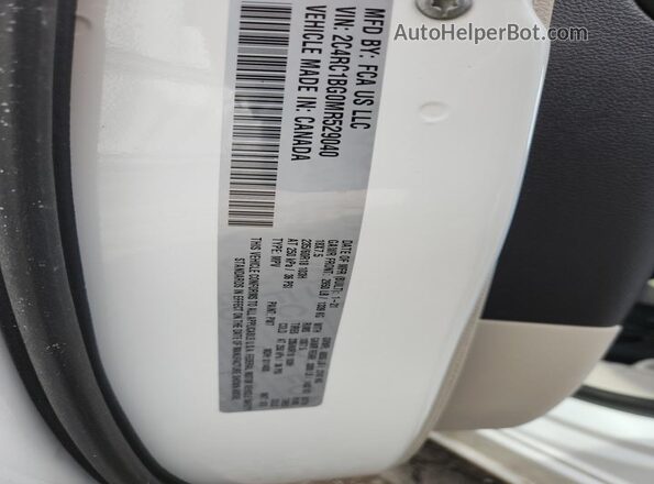 2C4RC1BG0MR529040 2021 CHRYSLER PACIFICA White Widok naklejki z numerem VIN