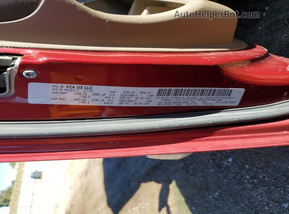 2C4RC1BG2GR213692 2016 CHRYSLER TOWN Бордовый Вид наклейки с VIN-кодом