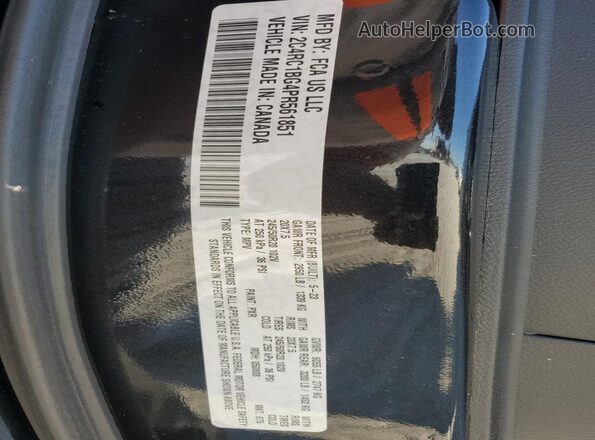 2C4RC1BG4PR561851 2023 CHRYSLER PACIFICA Black Widok naklejki z numerem VIN