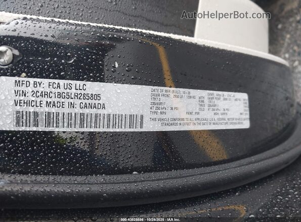 2C4RC1BG5LR285805 2020 CHRYSLER PACIFICA Черный Вид подкапотного пространства