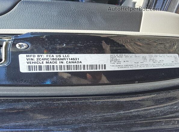 2C4RC1BG6NR114631 2022 CHRYSLER PACIFICA Black 