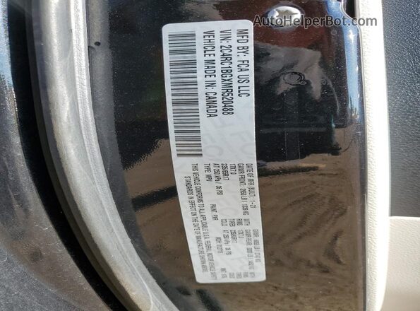 2C4RC1BGXMR520488 2021 CHRYSLER PACIFICA Black VIN კოდის სტიკერის ხედი
