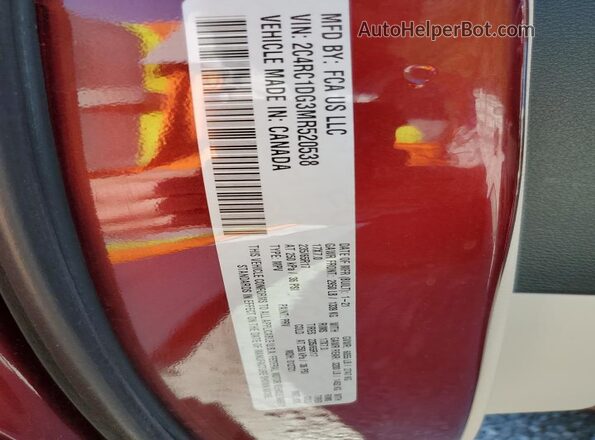 2C4RC1DG3MR520538 2021 CHRYSLER VOYAGER Red 