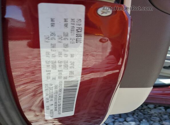 2C4RC1DG5LR156959 2020 CHRYSLER VOYAGER Red Vista de la etiqueta del VIN