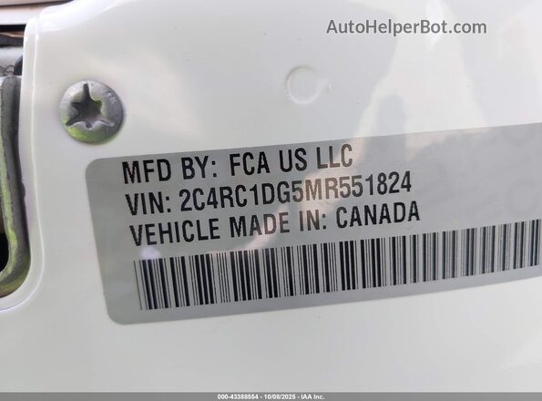 2C4RC1DG5MR551824 2021 CHRYSLER VOYAGER Белый Вид подкапотного пространства