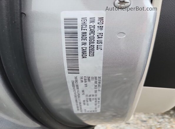 2C4RC1DG8LR265223 2020 CHRYSLER VOYAGER Gray VIN sticker view