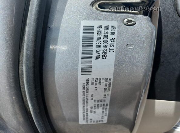 2C4RC1DG8MR519563 2021 CHRYSLER VOYAGER Gray Widok naklejki z numerem VIN