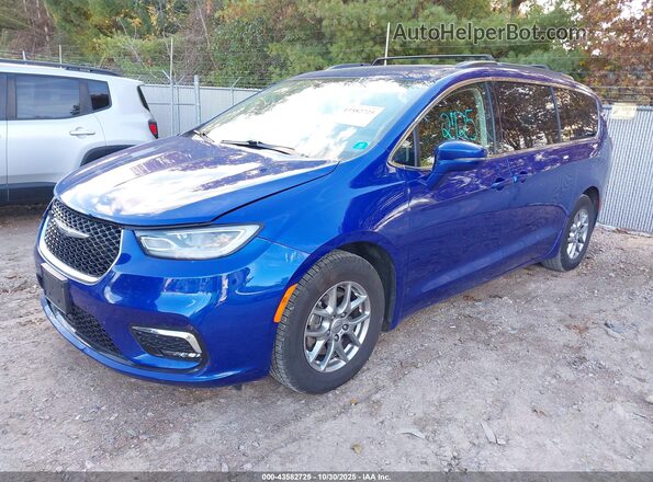 2C4RC1FG1MR502455 2021 CHRYSLER PACIFICA Blue წინა მარცხენა ხედი სამი მეოთხედიდან