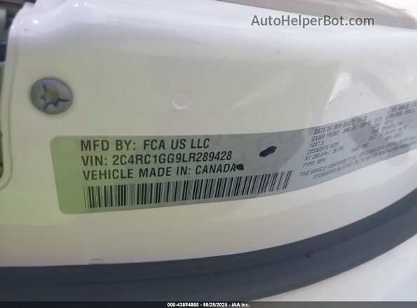 2C4RC1GG9LR289428 2020 CHRYSLER PACIFICA White Շարժիչի բաժամունքի տեսք