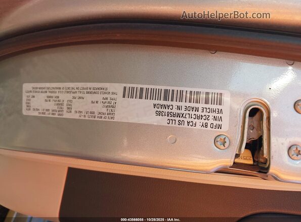 2C4RC1L7XMR581385 2021 CHRYSLER PACIFICA Silver Engine compartment view
